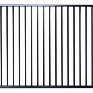 black flat top aluminium pool fence panel